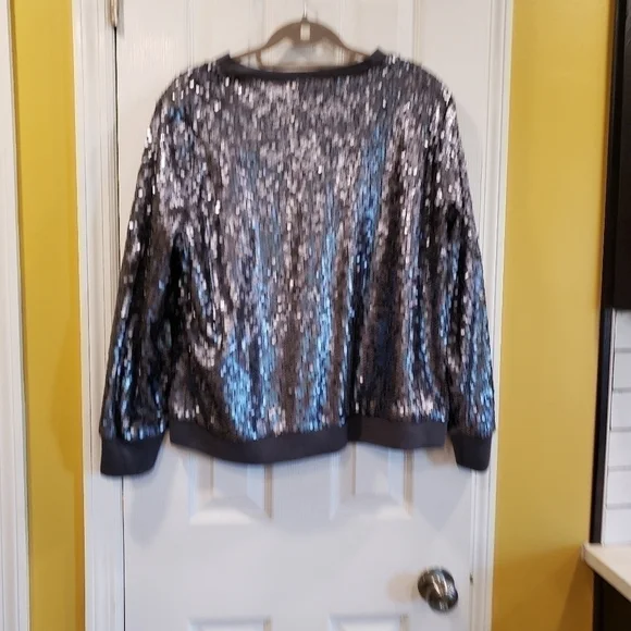 𝅺twiggy London 1X Gray sequence jacket - Picture 6 of 15